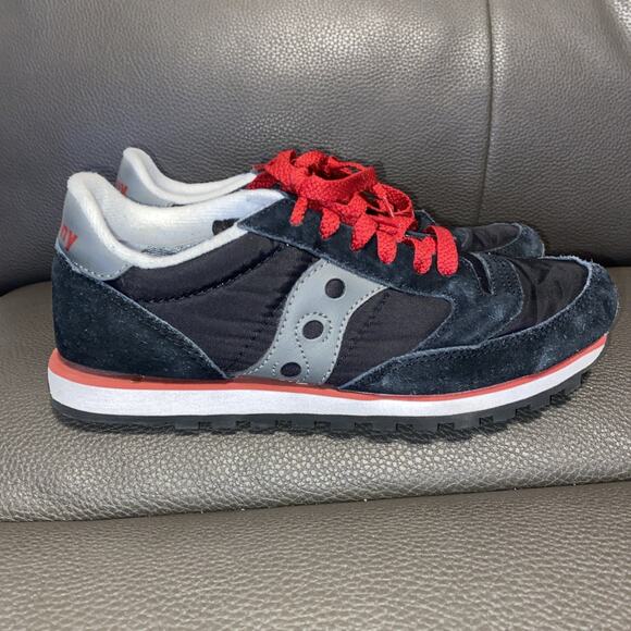 Vintage Woman’s 6.5 Saucony Jazz Original Black Running Walking Shoes Sneakers - Picture 5 of 10